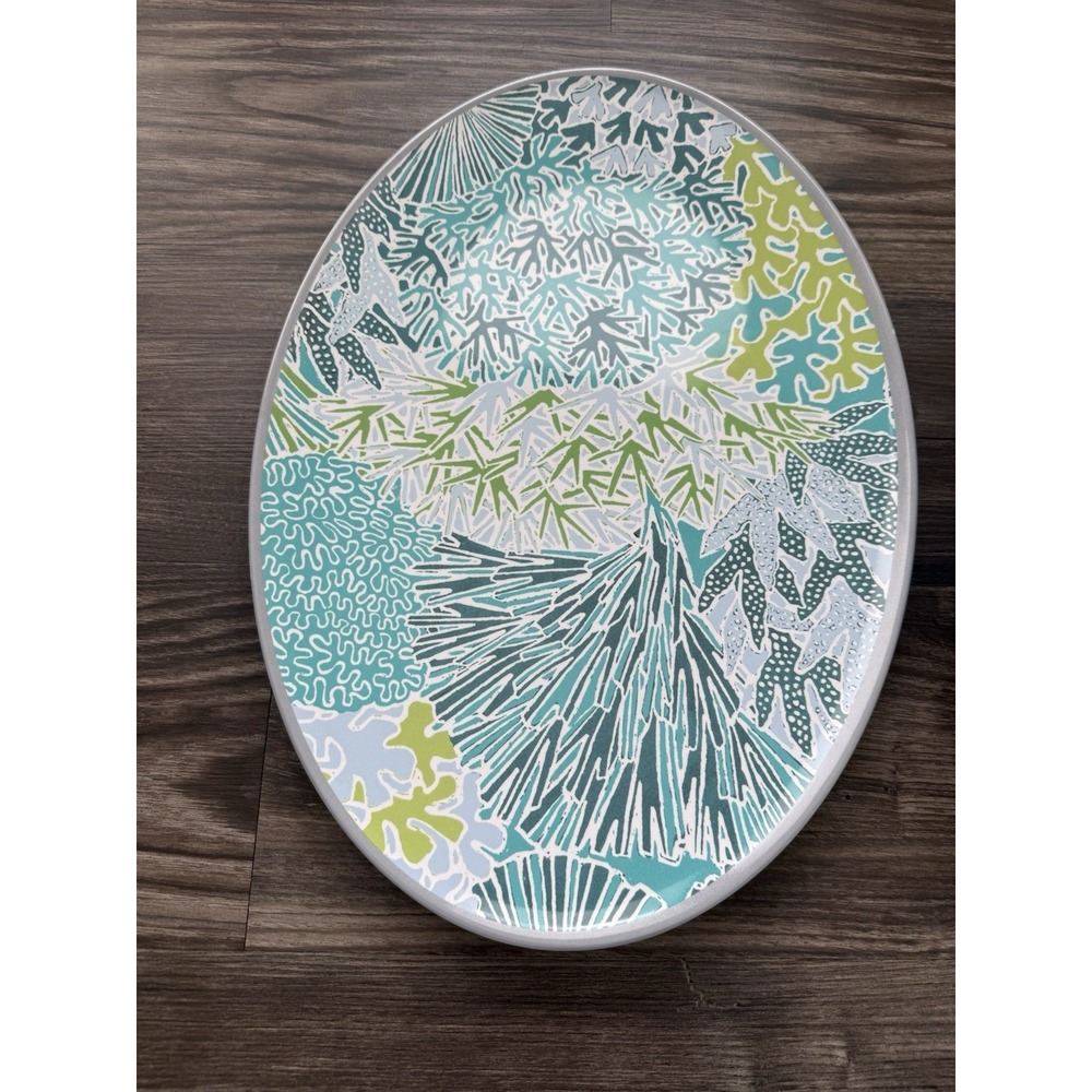 Platter & Serving Bowl Set Coastal Beach Seaside Nautical Tropical Resort Island - Picture 3 of 8